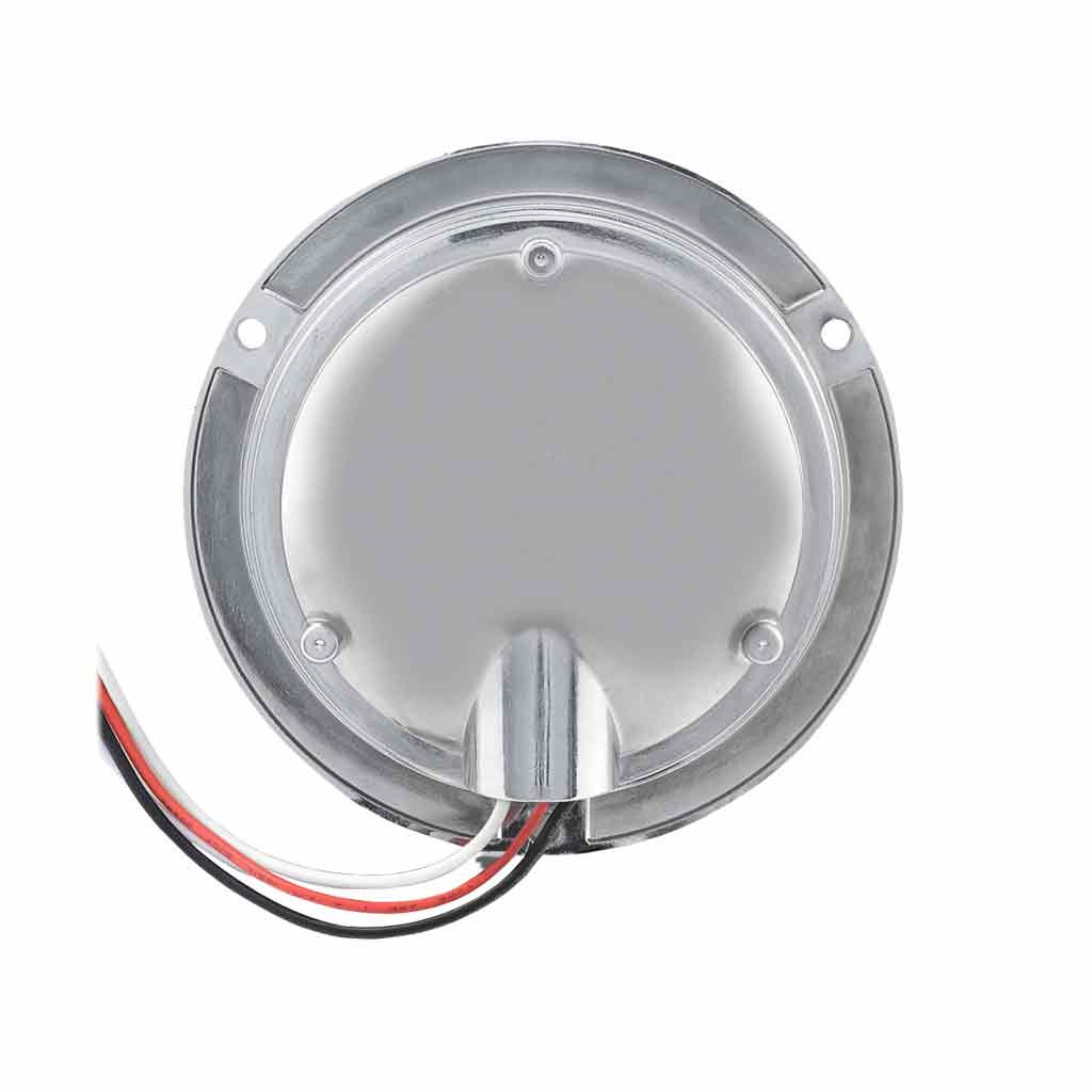 4" Red Stop, Turn & Tail Round Flange Mount LED Light – 19 Diodes