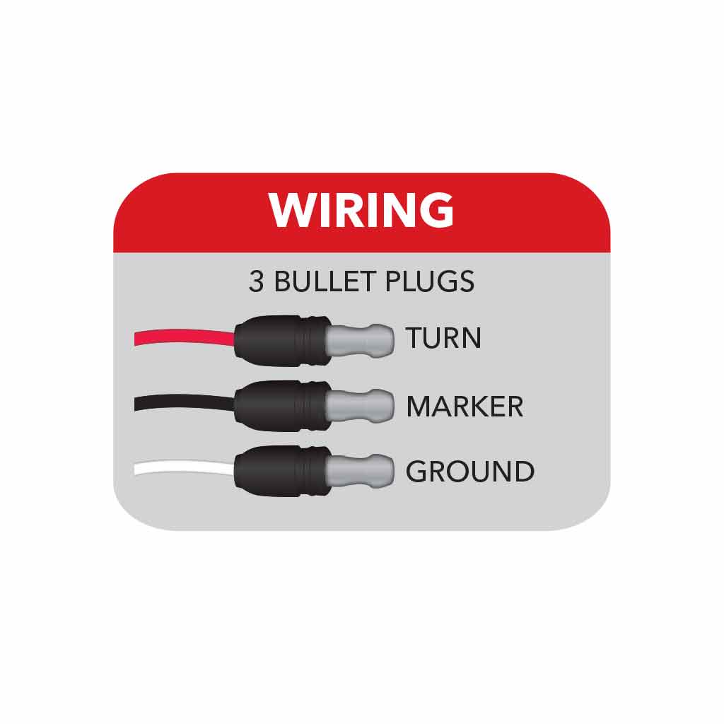 Clear Red Stop, Turn & Tail Star-Burst Watermelon LED Light – 19 Diodes